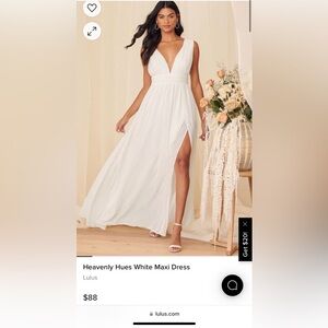 Lulus Heavenly Hues White Maxi Dress